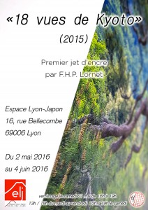 Affiche: 18 vues de Kyoto à l'espace Lyon-Japon