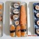 Sushis, sashimis et makis de saumon.